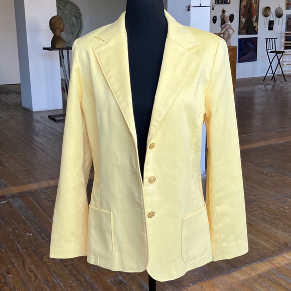 Vintage Jackets & Blazers - Vintage cannery yellow blazer